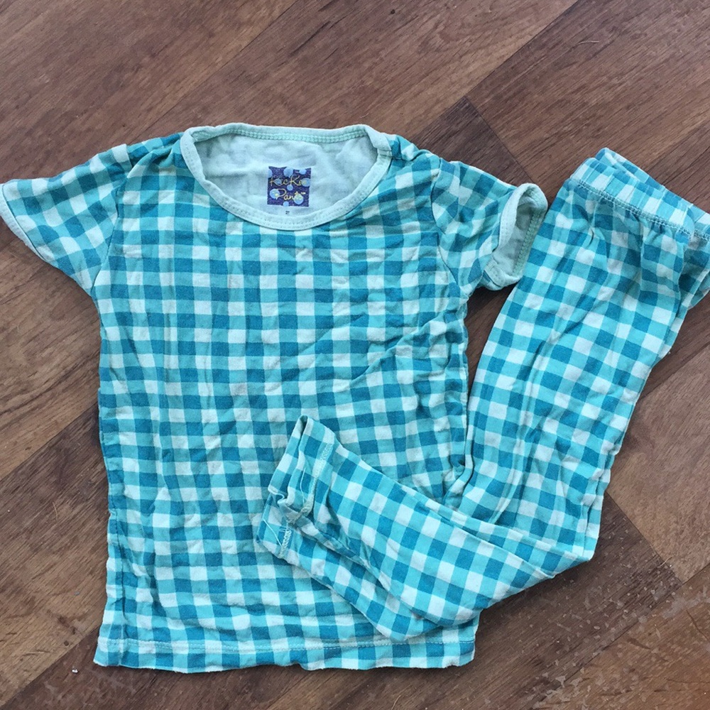 Kicker Pants Pistachio Gingham 2T